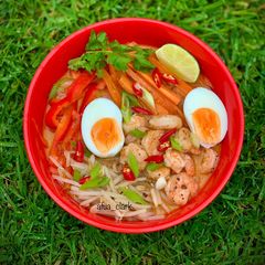 A picture of Laksa soup.