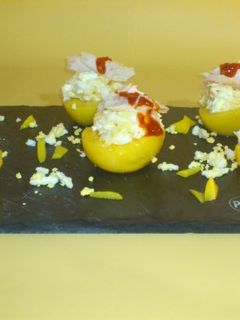 Una foto de Melocotones rellenos