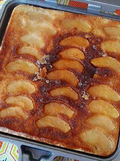 Una foto de Torta invertida de manzana en la flip
