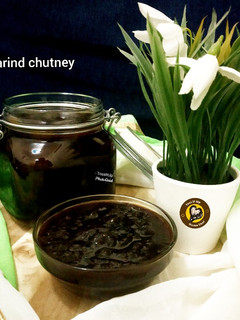A picture of Tamarind And Jaggery Chutney or Sauce or Imli ki Chutney.
