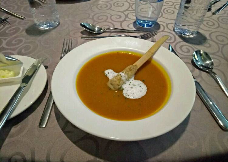 RECOMMENDED! Inilah Resep Rahasia Pumpkin soup with sate lilit Gampang Banget