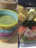 Batido verde (Green smoothie) manzana-piña-col rizada 