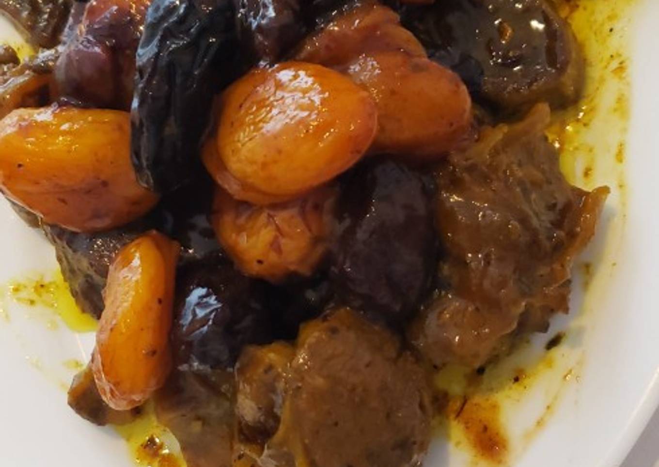 Tajine De Bœuf Aux Pruneaux Et Abricots 🇲🇦