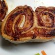 Palmeritas agridulces con mozzarella y jamón