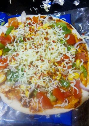 A picture of Veggies pizza.