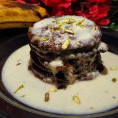 A picture of Singhara Kuttu Banana Malpua.