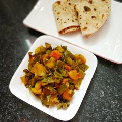 A picture of Potato-Broad Beans Sabzi (Aloo sim ki sabji).