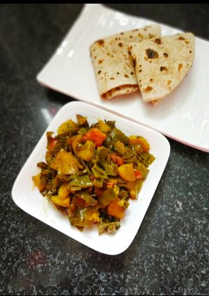 A picture of Potato-Broad Beans Sabzi (Aloo sim ki sabji).