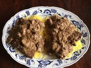 A picture of creamy spaghetti squash
