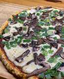 Pizza de calabaza y harina de garbanzo 🎃