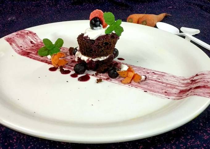 Steps to Prepare Thomas Keller Atta carrot brownie venila glazed cream