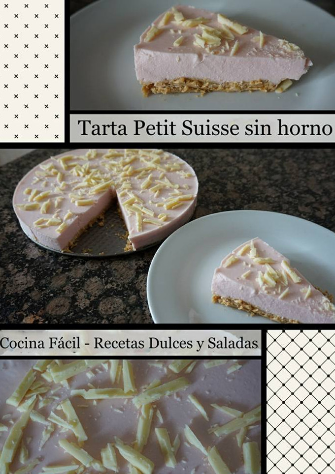Una foto de Tarta de Petit Suisse sin horno