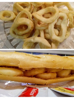 Una foto de Calamares en bocadillo o tapa