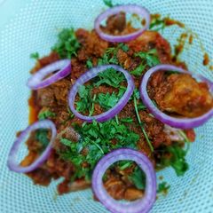 Bhuna gosht A picture of Bhuna gosht.