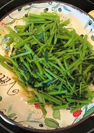 清炒空心菜 的食譜成品照片
