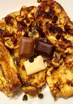 Une photo de Pain perdu aux 3 chocolats
