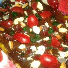 A picture of No bake pumpkin cake.