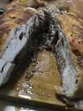 Pavo deshuesado y relleno con gravy