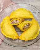 🥟🍗🥓🍄‍🟫Empanadas de pollo desmechado, panceta, verdeo y champiñones 🍄‍🟫 🥓🍗🥟Masa de papa