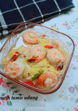 Foto resep Tumis sawi putih dengan udang