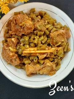 A picture of Hyderabadi Lamb and Beans.