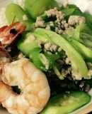 Tôm nõn xào thịt băm