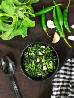 A picture of Amaranth Leaves Stir Fry / Greens Stir Fry.