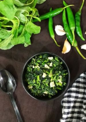 A picture of Amaranth Leaves Stir Fry / Greens Stir Fry.