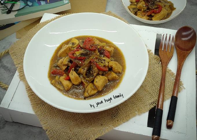 Resep: Ayam Jamur Lada Hitam Menu Enak