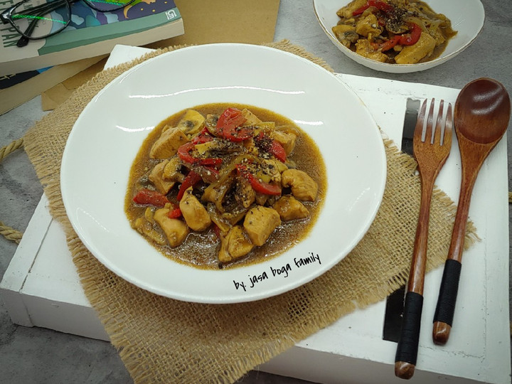 Resep: Ayam Jamur Lada Hitam Menu Enak