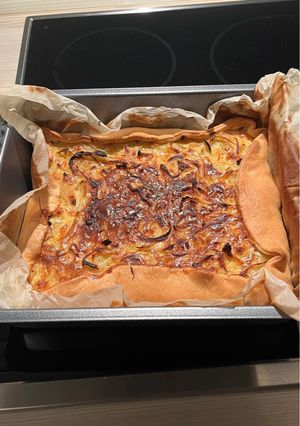 Una foto de Tarte a l'oignon - Quiche de ceba