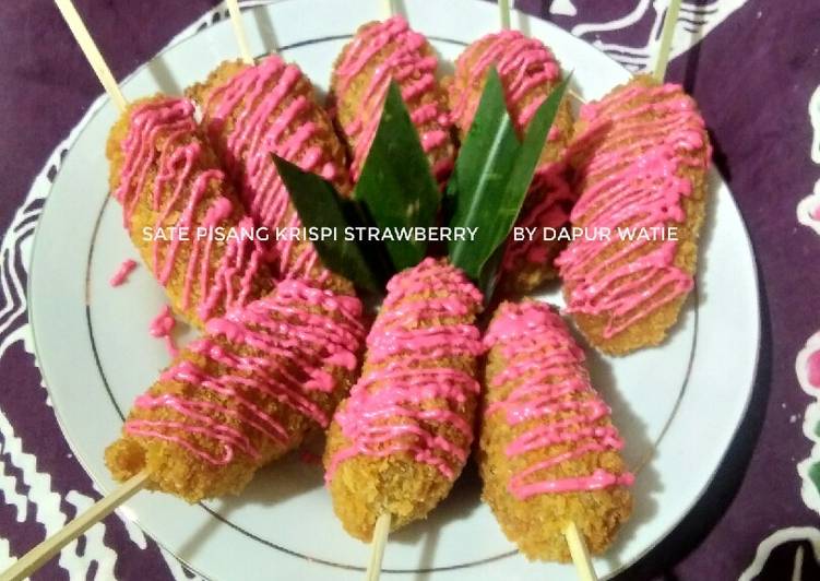 Sate pisang krispi strawberry 🍓