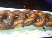 A picture of filling donuts