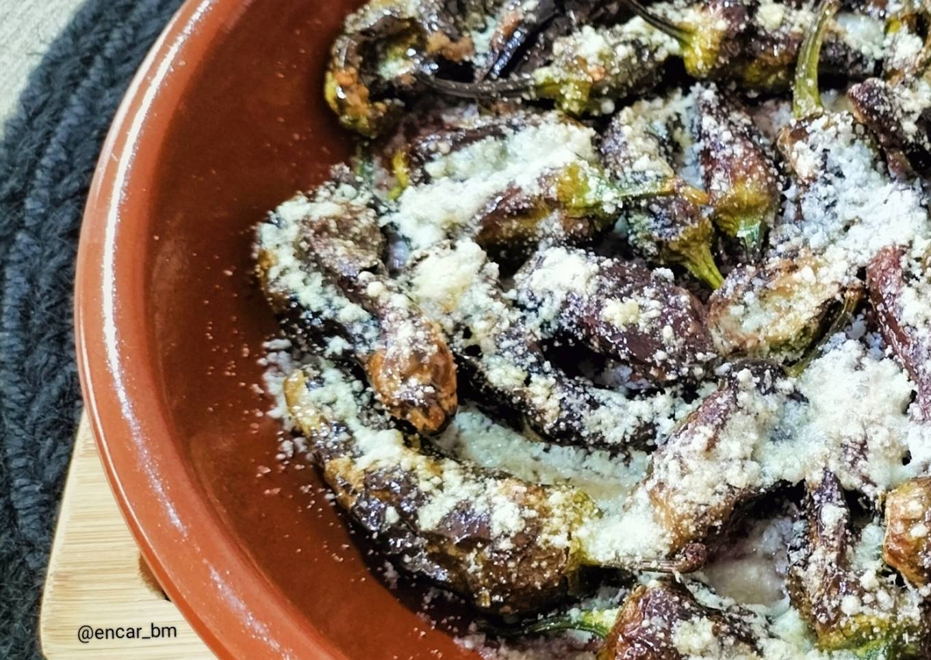 Pimientos semipicantes en airfryer