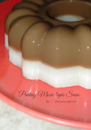 Foto resep Puding moca lapis susu