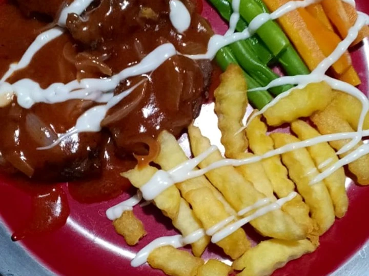 Langkah Mudah untuk Membuat Resep Beef Steak Saus BBQ yang  Bikin Ketagihan Anti Ribet, Lezat Sekali