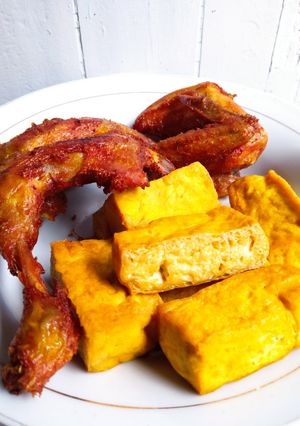 Foto resep Ayam goreng dan tahu ungkep bumbu sederhana