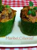 Calabacines rellenos de setas y mouse de pato