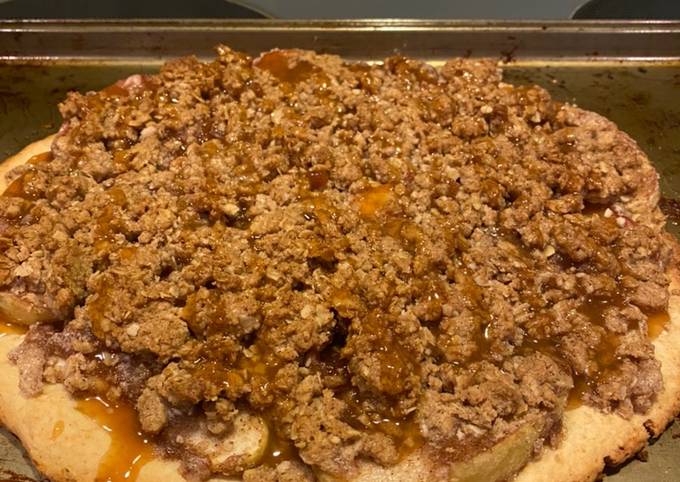 Easiest Way to Make Quick Apple crisp dessert pizza
