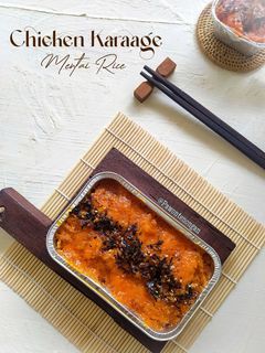 Foto resep Chicken Karaage Mentai Rice