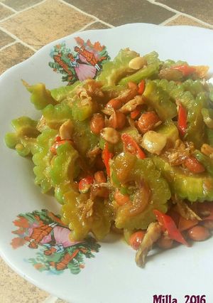 Foto resep Pare tumis pindang kacang