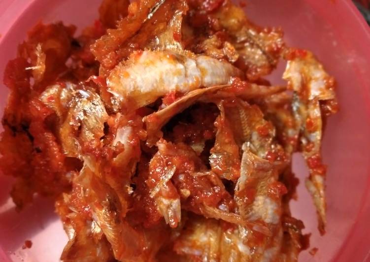 Siap Saji Balado Ikan Asin Kipas Sedap Nikmat