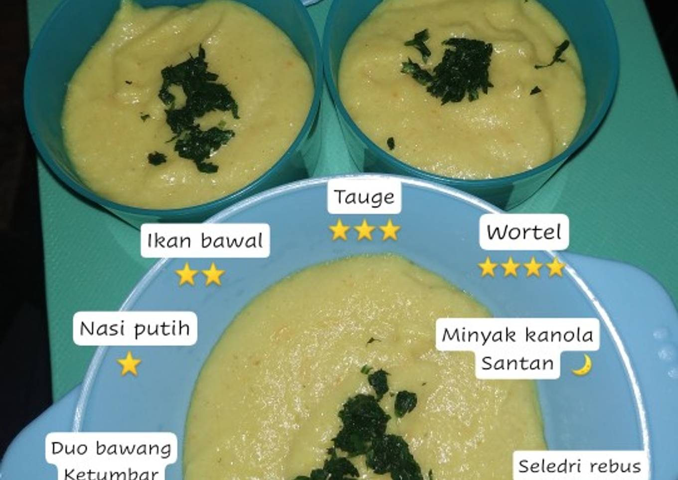 MPASI Bubur Ikan Bawal Bumbu Kuning 4 Bintang Adekuat