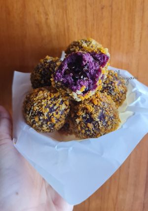 Foto resep Bola Ubi Ungu Isi Coklat