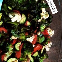 A picture of Microwave grilled vegetables.