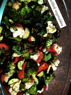 A picture of Microwave grilled vegetables.