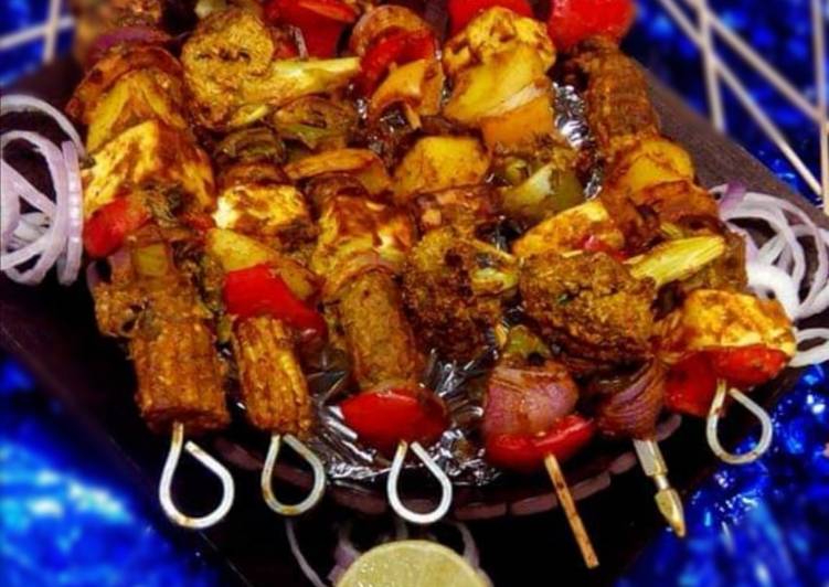 Grilled veggies with paneer