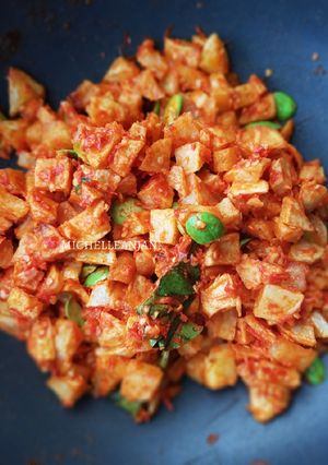 Foto resep Kentang pete balado