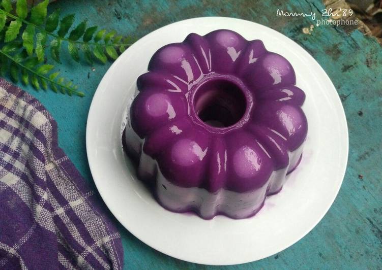 Resep Puding Polkadot Ubi Ungu #bikinbareng Anti Gagal