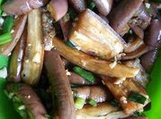 A picture of steamed brinjal